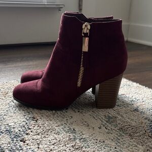 Apt. 9 Dark Red Ankle Booties